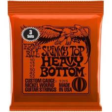 Струни для електрогітари 3 Sets Ernie Ball 3215 Slinky Top Heavy Bottom Nickel Wound 10/52
