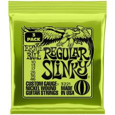 Струни для електрогітари 3 Sets Ernie Ball 3221 Regular Slinky Nickel Wound 10/46