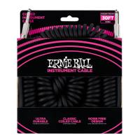 Кабель инструментальный Ernie Ball 6044 Coiled Instrument Cable Straight/Straight - Black 9м (30ft)