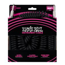 Інструментальний кабель Ernie Ball 6044 Coiled Instrument Cable Straight/Straight - Black 9м (30ft)