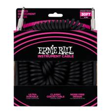 Інструментальний кабель Ernie Ball 6044 Coiled Instrument Cable Straight/Straight - Black 9м (30ft)