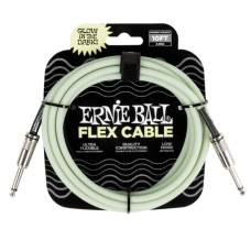 Інструментальний кабель Ernie Ball 6436 Flex Cable Glow in Dark 3м (10ft) Straight/Straight