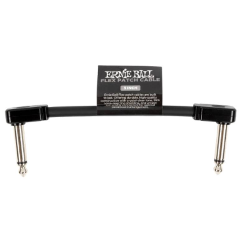 Кабель инструментальный Ernie Ball 6438 Flex Patch Cable 3in - Black - Single (7,5см)