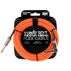 Інструментальний кабель Ernie Ball 6467 Flex Cable Orange 6.1м (20ft) Straight/Angle