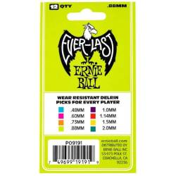 Медіатори Ernie Ball 9191 Green Everlast Guitar Player's Pack 0.88 mm (12 шт.)