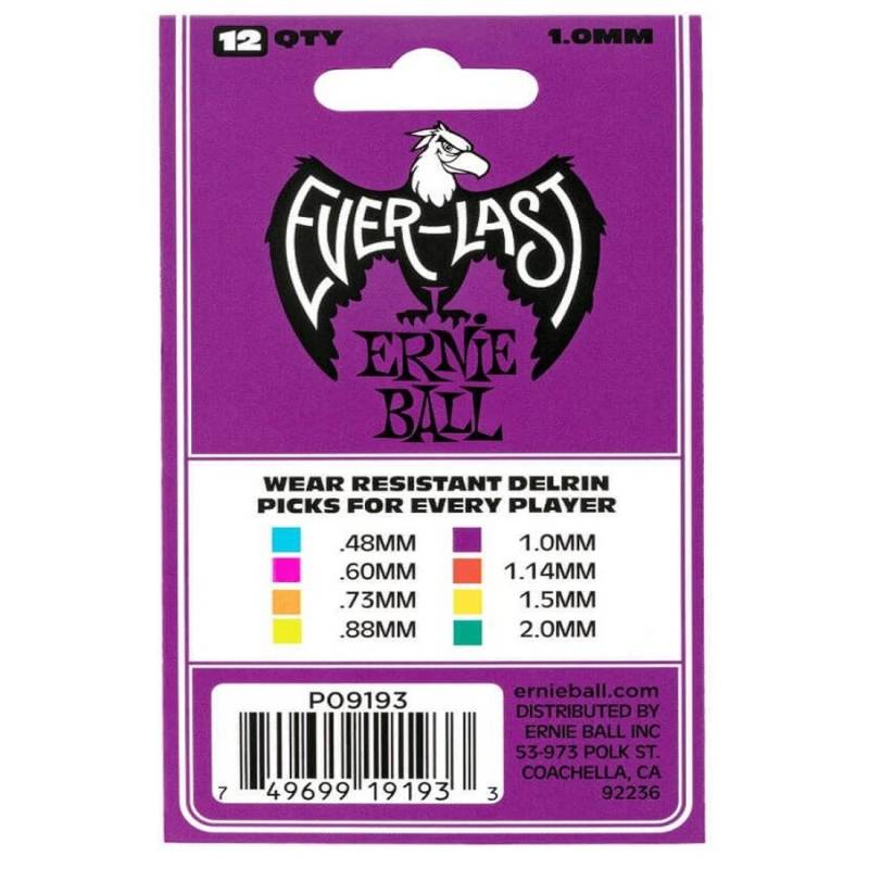 Медіатори Ernie Ball 9193 Red Everlast Guitar Player's Pack 1.0 mm (12 шт.)