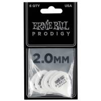 Медиаторы Ernie Ball 9202 Standard Prodigy White Player's Pack 2.0 mm (6 шт.)