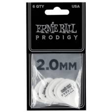Медиаторы Ernie Ball 9202 Standard Prodigy White Player's Pack 2.0 mm (6 шт.)