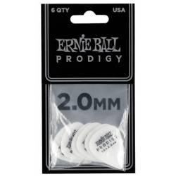 Медіатори Ernie Ball 9202 Standard Prodigy White Player's Pack 2.0 mm (6 шт.)