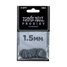 Медиаторы Ernie Ball 9330 Black Teardrop Prodigy Picks 6-Pack 1.5 mm (6 шт.)