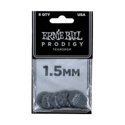 Медіатори Ernie Ball 9330 Black Teardrop Prodigy Picks 6-Pack 1.5 mm (6 шт.)