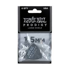 Медіатори Ernie Ball 9332 Black Large Shield Prodigy Picks 6-Pack 1.5 mm (6 шт.)