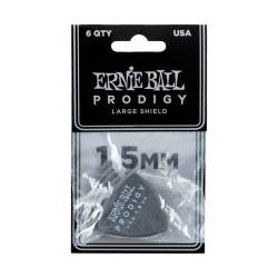 Медіатори Ernie Ball 9332 Black Large Shield Prodigy Picks 6-Pack 1.5 mm (6 шт.)
