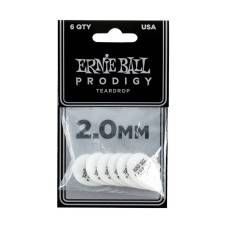 Медіатори Ernie Ball 9336 White Teardrop Prodigy Picks 6-Pack 2.0 mm (6 шт.)