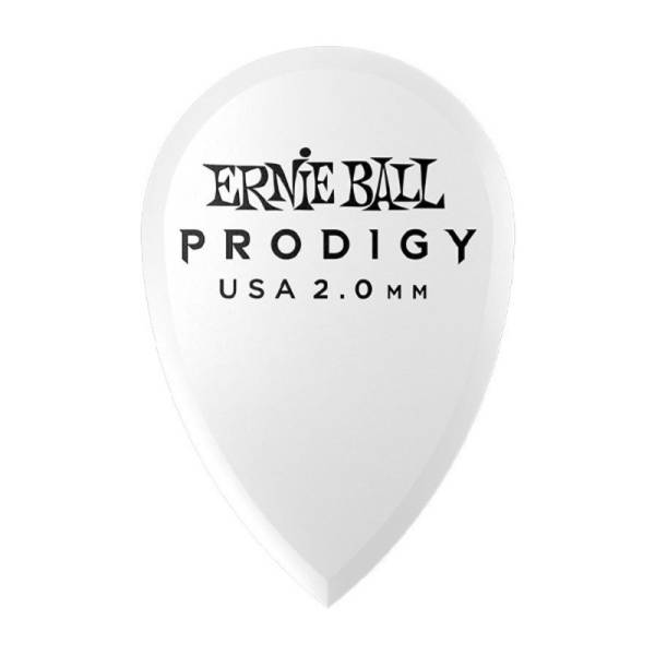 Медіатори Ernie Ball 9336 White Teardrop Prodigy Picks 6-Pack 2.0 mm (6 шт.)