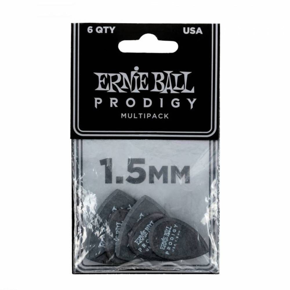 Медіатори Ernie Ball 9342 Black Multipack Prodigy Picks 6-Pack 1.5 mm (6 шт.)