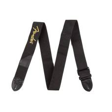 Ремень  универсальный Fender Black Polyester Guitar Strap Yellow Logo