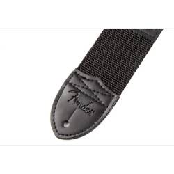 Ремінь універсальний Fender Black Polyester Guitar Strap Yellow Logo Ремінь універсальний Fender Black Polyester Guitar Strap Yellow Logo