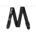 Ремень  универсальный Fender Black Polyester Guitar Strap White Logo