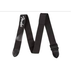 Ремень  универсальный Fender Black Polyester Guitar Strap White Logo