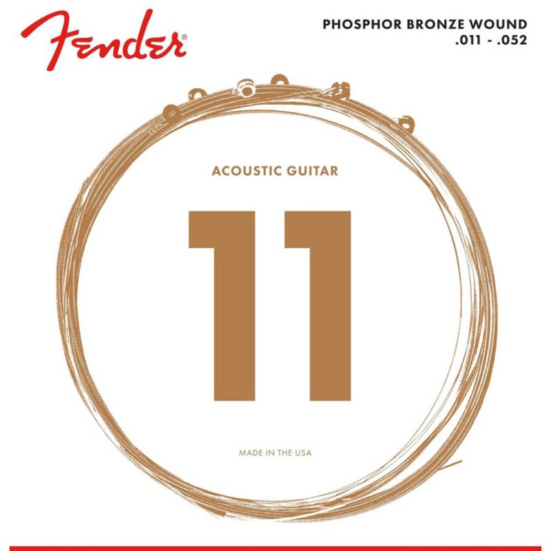 Струны для акустической гитары Fender 60CL Phosphor Bronze 11/52