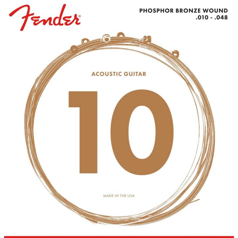 Струны для акустической гитары Fender 60XL Phosphor Bronze 10/48
