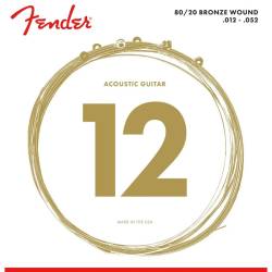 Струни для акустичної гітари Fender 70L 80/20 Bronze 12/52