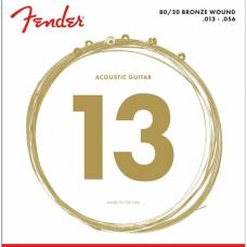 Струны для акустической гитары Fender 70M 80/20 Bronze 13/56