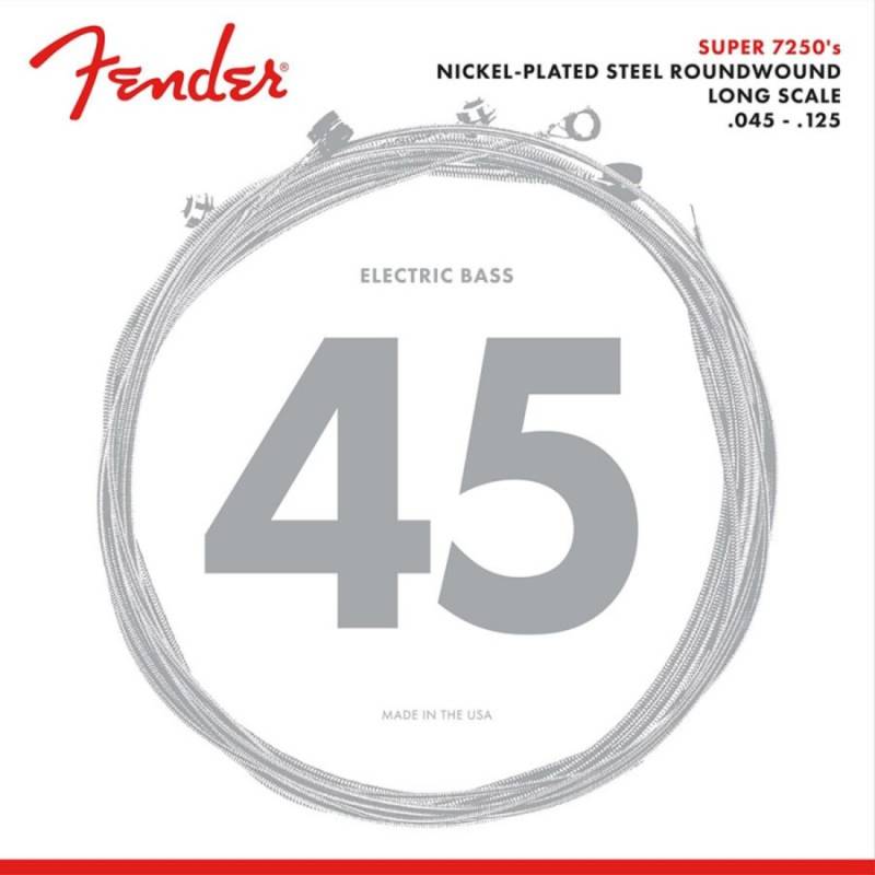 Струни для бас-гітари Fender 7250-5M Nickel Plated Steel Roundwound Medium 45/125