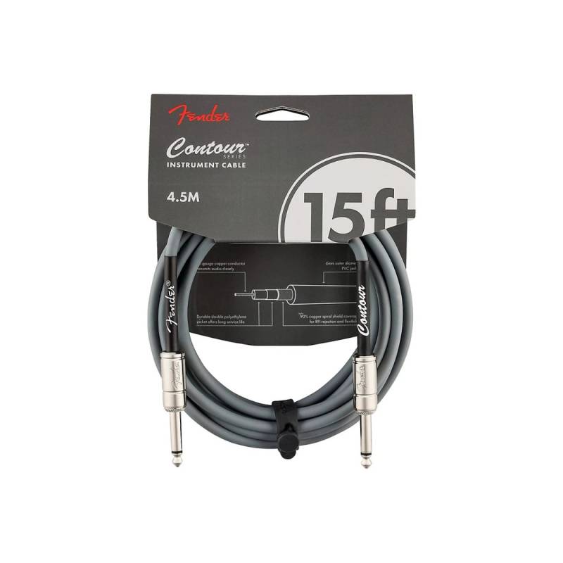 Кабель инструментальный FENDER CABLE CONTOUR SERIES 15' INCA SILVE