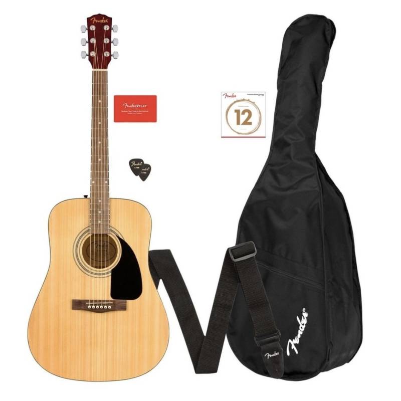 Гитарный набор Fender FA-115 Dreadnought Pack Natural WN V2