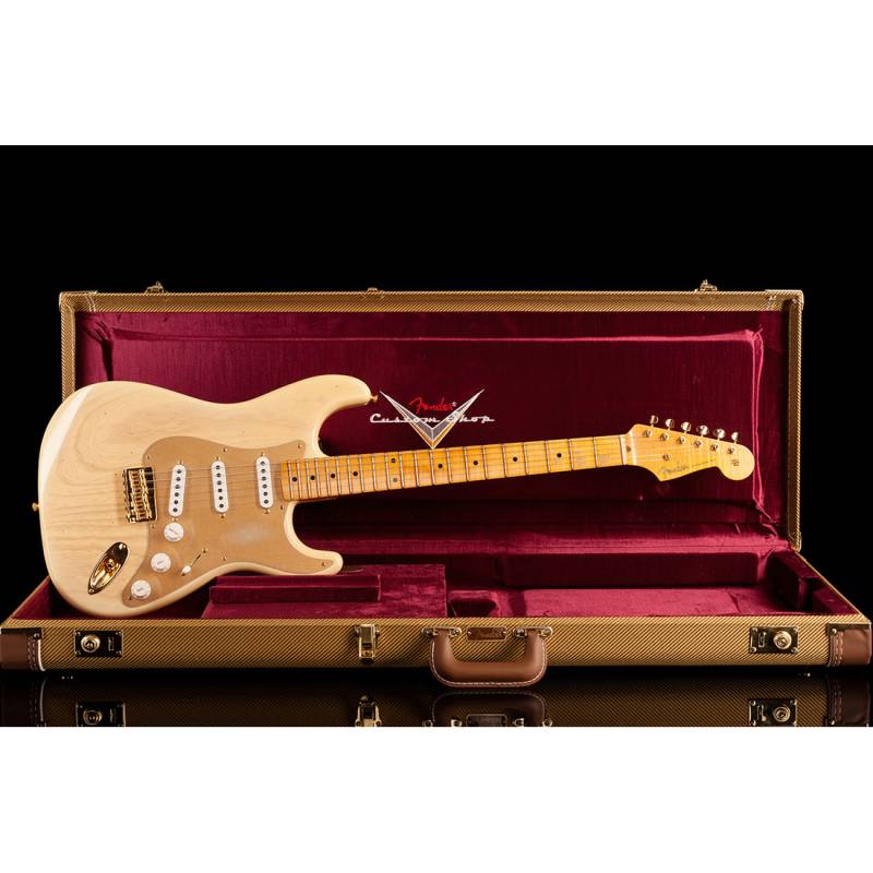 Электрогитара FENDER CUSTOM SHOP LIMITED EDITION '55 HARDTAIL STRATOCASTER JOURNEYMAN RELIC GOLD HARDWARE NATURAL BLONDE