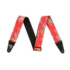 Ремень для гитары FENDER STRAP 2" HAWAIIAN STRAPS RED FLORAL