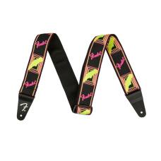Ремень для гитары FENDER STRAP 2" NEON MONOGRAMMED YELLOW PINK
