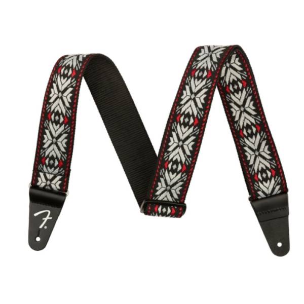 Ремень для гитары FENDER STRAP 2" PASADENA WOVEN RED SNOWFLAKE