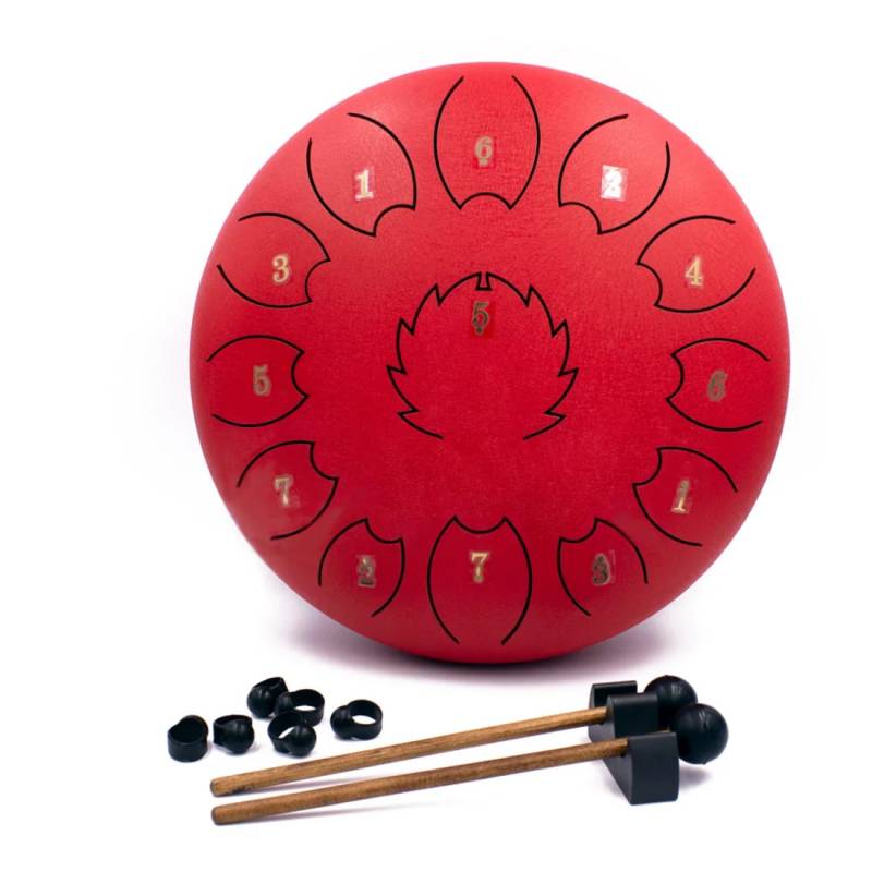 Глюкофон FZONE STD12I13N Red STEEL TONGUE DRUM