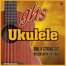 Струни для укулеле GHS 10 Clear Nylon Hawaiian D Tuning Tie End