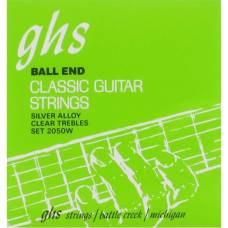 Струны для классической гитары GHS 2050W Silver Alloy Ball End High Tension