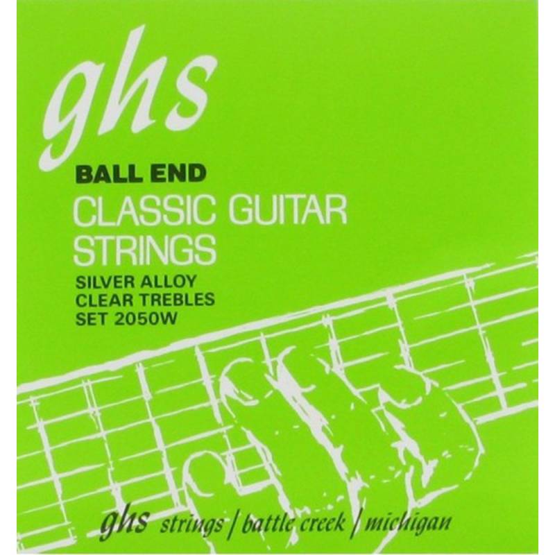 Струны для классической гитары GHS 2050W Silver Alloy Ball End High Tension