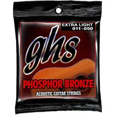 Струны для акустической гитары GHS S315 Phosphor Bronze Extra Light 11/50