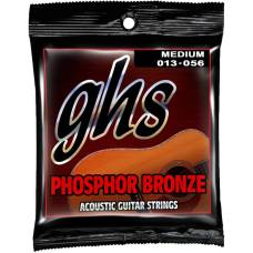 Струни для акустичної гітари GHS S335 Phosphor Bronze Medium 13/56