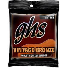 Струны для акустической гитары GHS VN-L Vintage Bronze Light 12/54