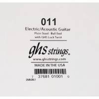 Струна GHS 011 Plain Steel  Ball End .011