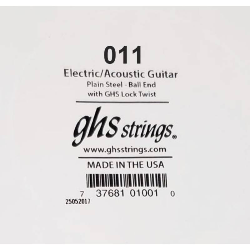 Струна GHS 011 Plain Steel  Ball End .011