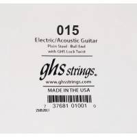 Струна GHS 015 Plain Steel  Ball End .015