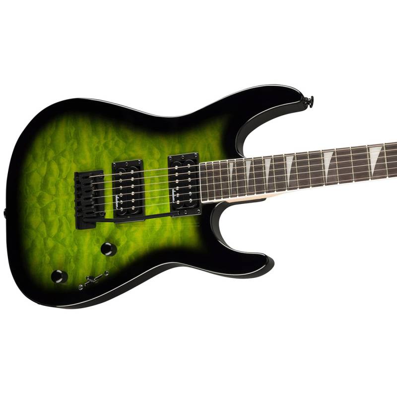 Электрогитара JACKSON JS SERIES DINKY JS20 DKQ 2PT TRANSPARENT GREEN BURST