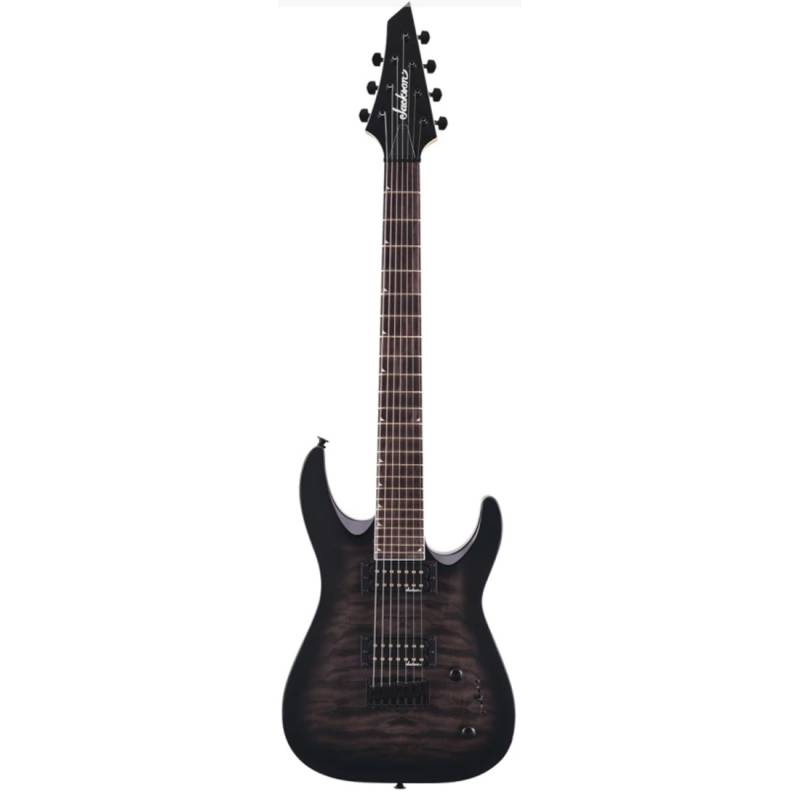 Электрогитара Jackson JS22Q-7 DKA Dinky Arch Top HT Transparent Black Burst