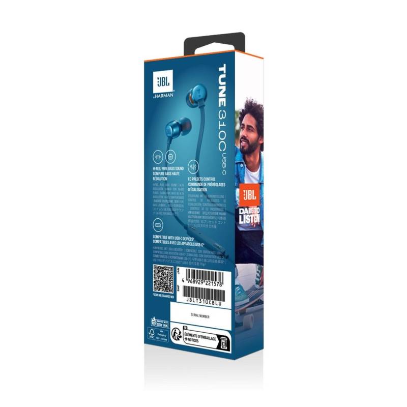 Навушники відкриті JBL TUNE 310C BLUE