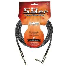 Інструментальний кабель KLOTZ 59 VINTAGE PRO GUITAR CABLE ANGLED 6 M