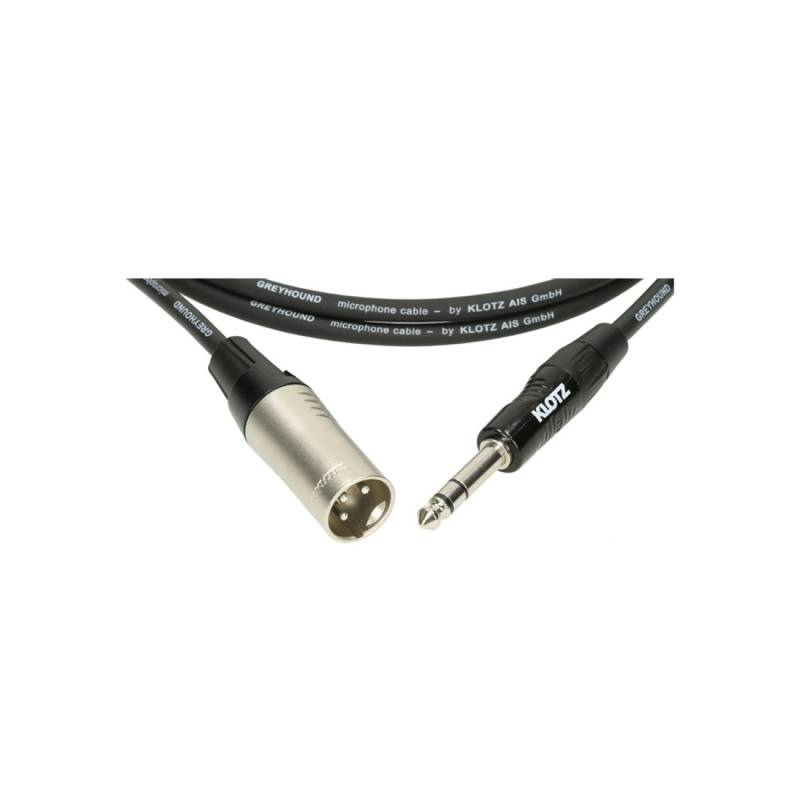 Кабель микрофонный KLOTZ GREYHOUND ANALOG AUDIO CABLE BALANCED WITH MALE XLR TO BALANCED JACK 6 M